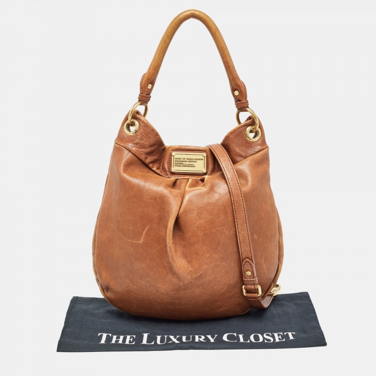 Pre Owned Marc by Marc Jacobs Brown Leather Classic Q Hillier Hobo