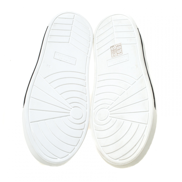 Pre Owned Marc by Marc Jacobs Green Leather Tiger Claw Print Slip on Sneakers Size 38