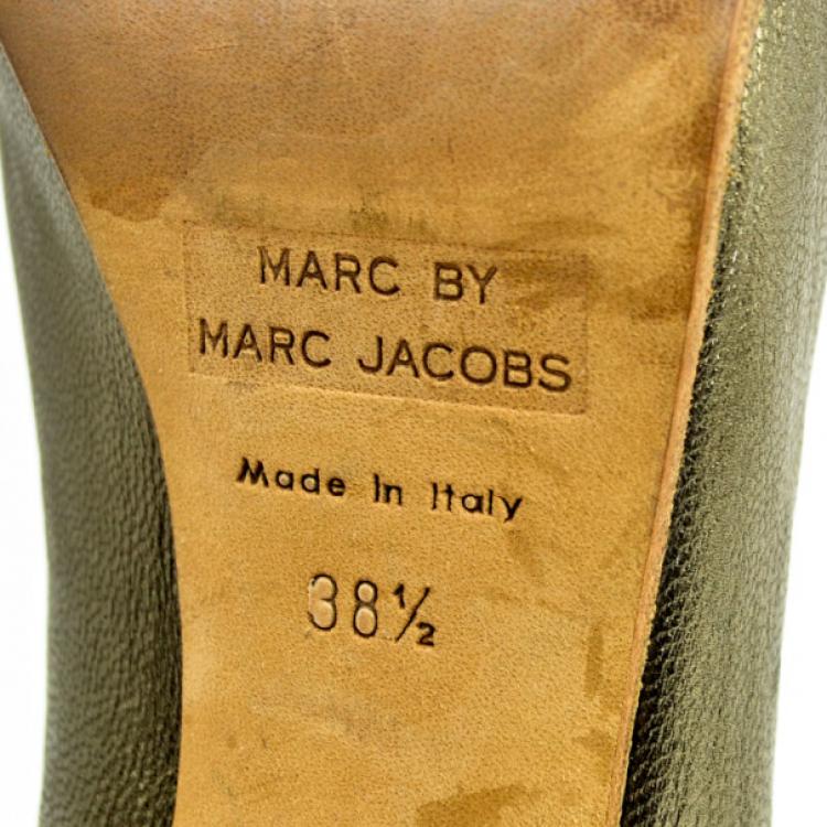 Pre Owned Marc by Marc Jacobs Metallic Bow Pumps Size 38.5