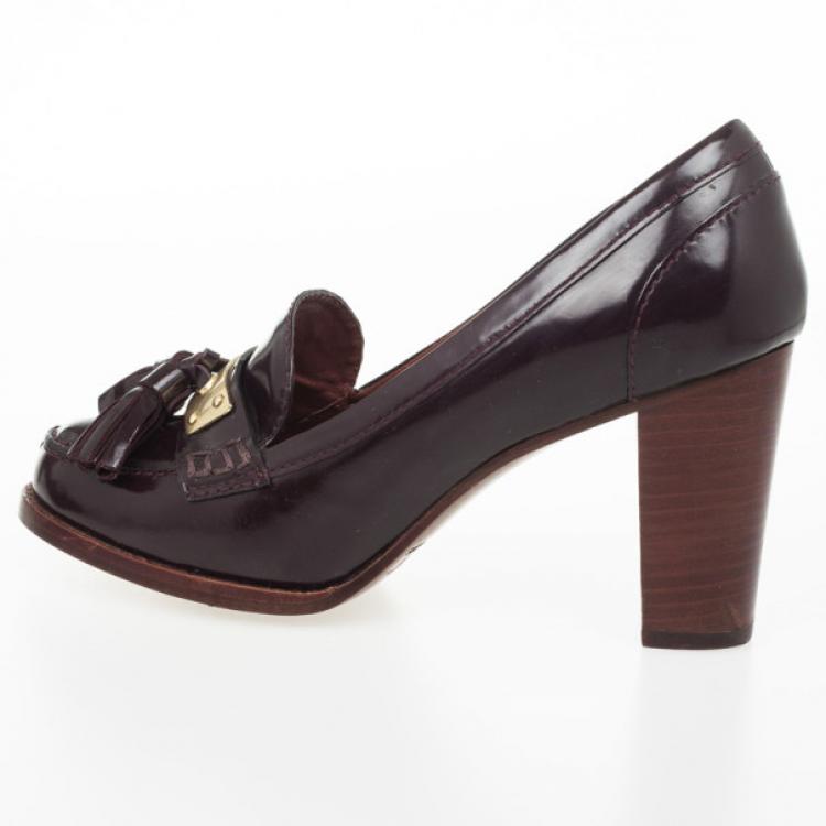 Pre Owned Marc by Marc Jacobs Brown Tassel Loafer Pumps Size 38