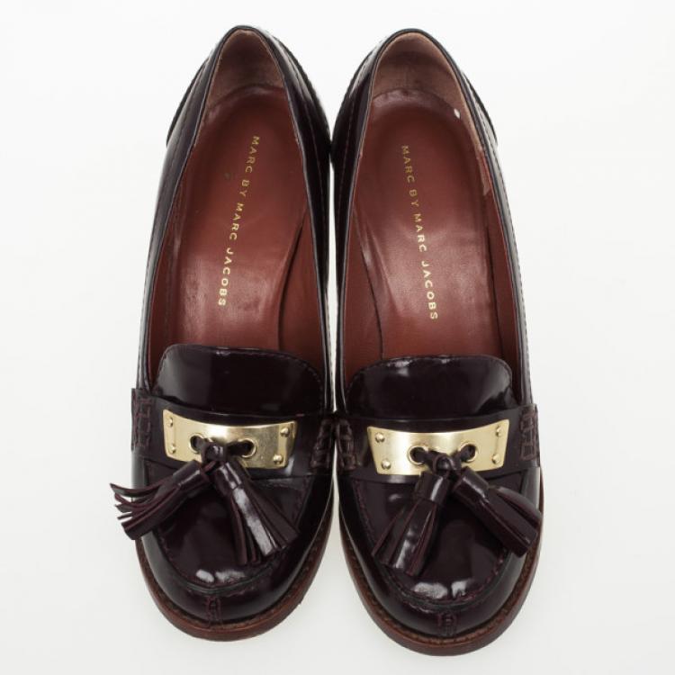 Pre Owned Marc by Marc Jacobs Brown Tassel Loafer Pumps Size 38
