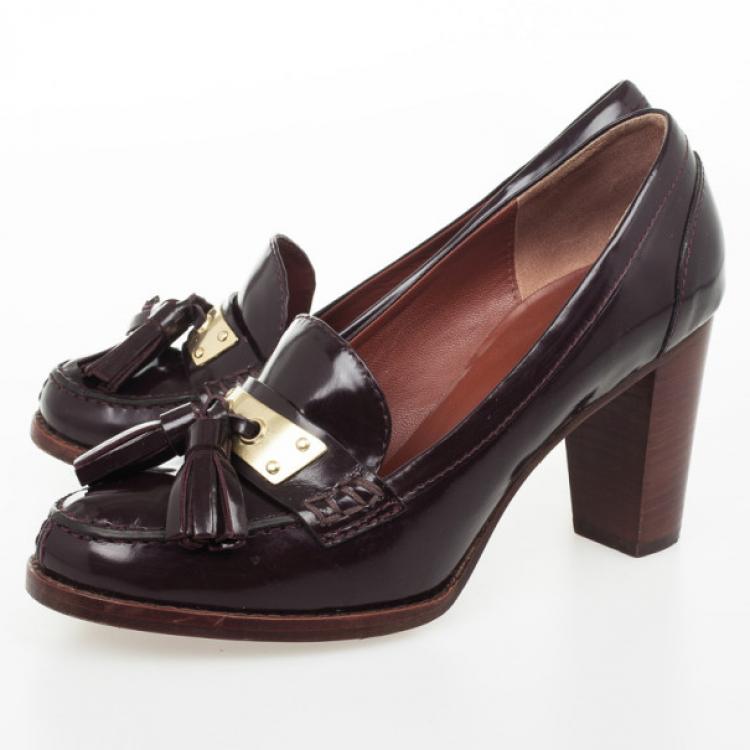 Pre Owned Marc by Marc Jacobs Brown Tassel Loafer Pumps Size 38