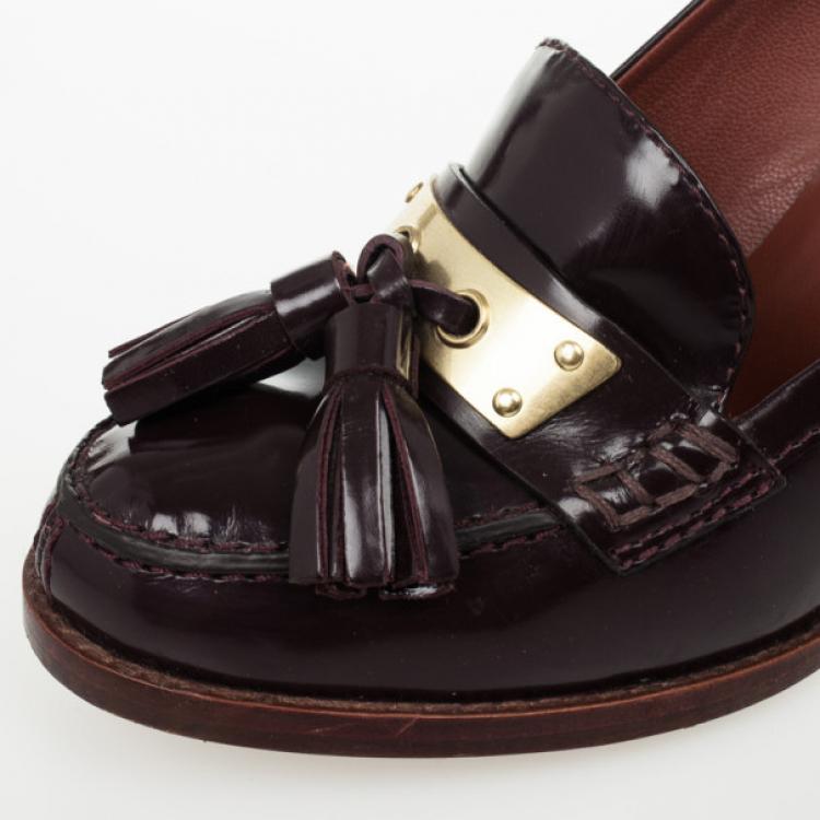 Pre Owned Marc by Marc Jacobs Brown Tassel Loafer Pumps Size 38