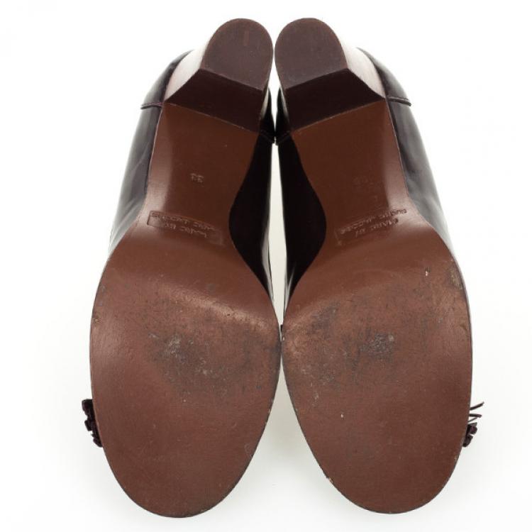 Pre Owned Marc by Marc Jacobs Brown Tassel Loafer Pumps Size 38