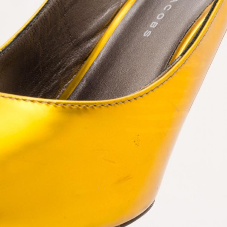 Pre Owned Marc by Marc Jacobs Metallic Star Slingbacks Size 38