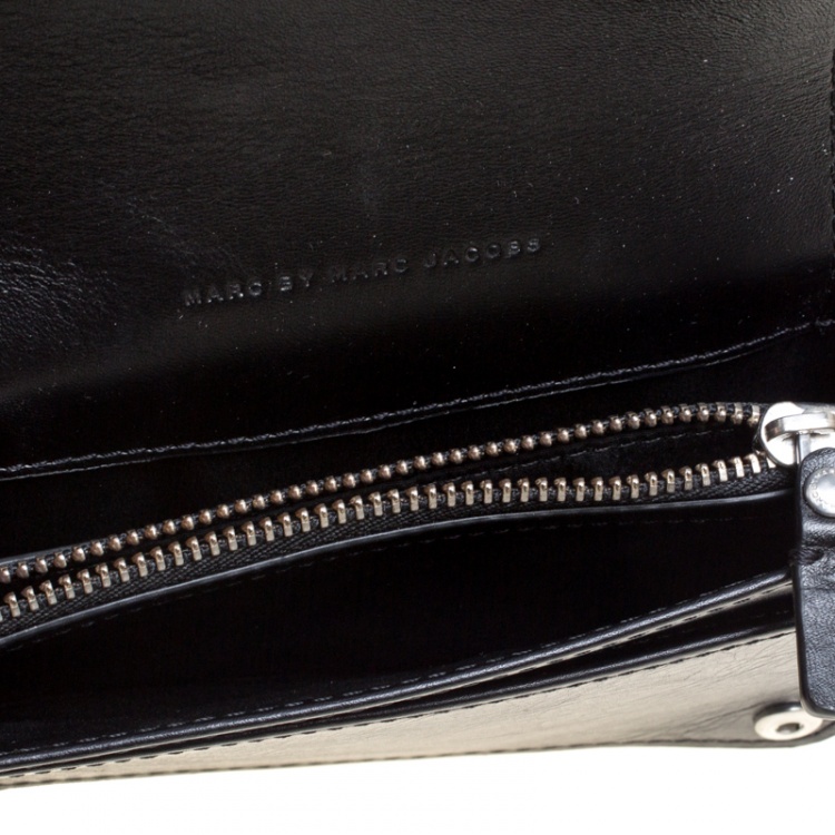 Pre Owned Marc Jacobs Black Leather Quintana Domed Stud Cris Belt Bag