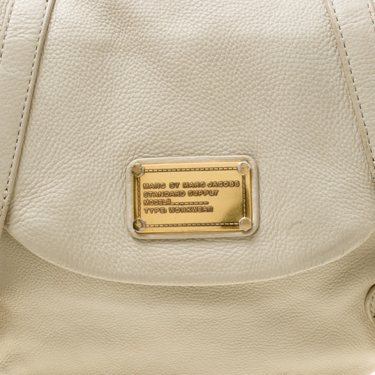 Pre Owned Marc by Marc Jacobs Beige Leather Classic Backpack