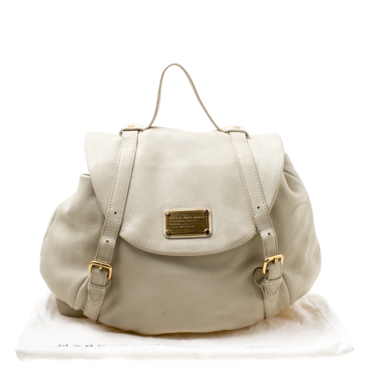 Pre Owned Marc by Marc Jacobs Beige Leather Classic Backpack
