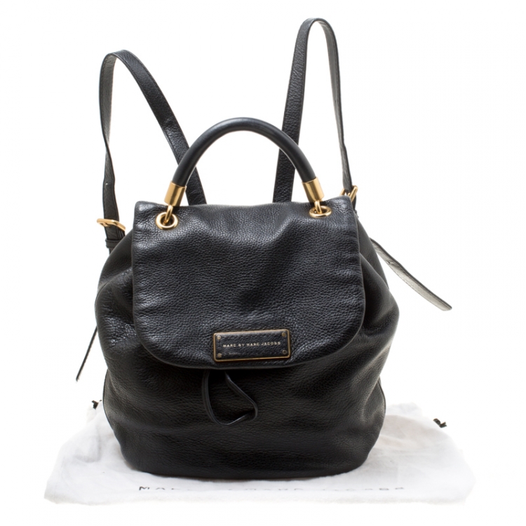 Pre Owned Marc by Marc Jacobs Black Leather Too Hot to Handle Backpack