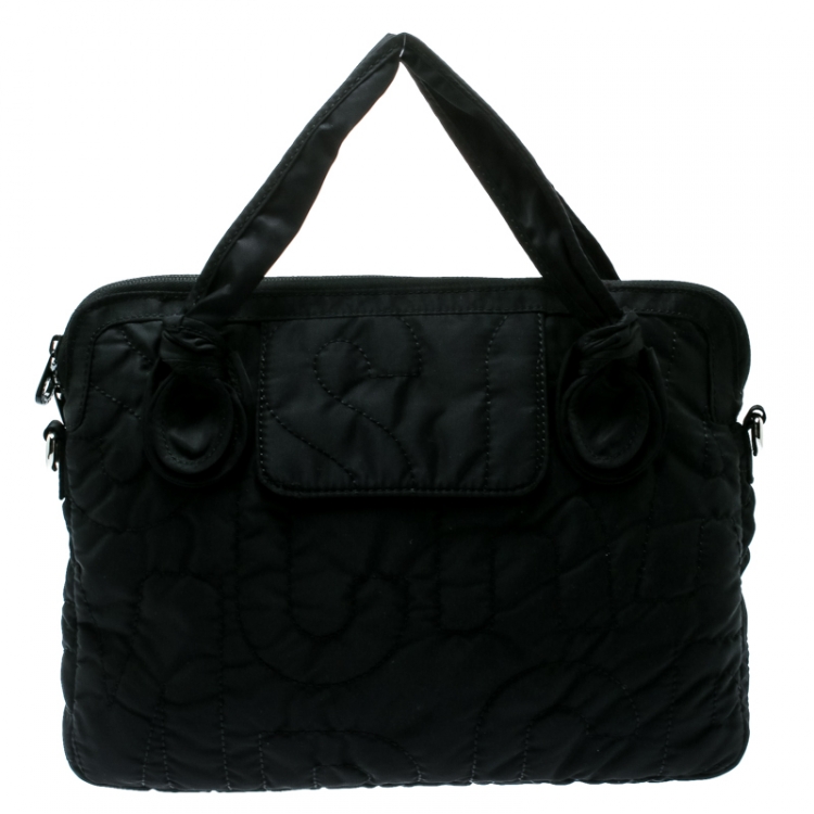 Pre Owned Marc By Marc Jacobs Black Nylon Pretty 13'' Laptop Bag