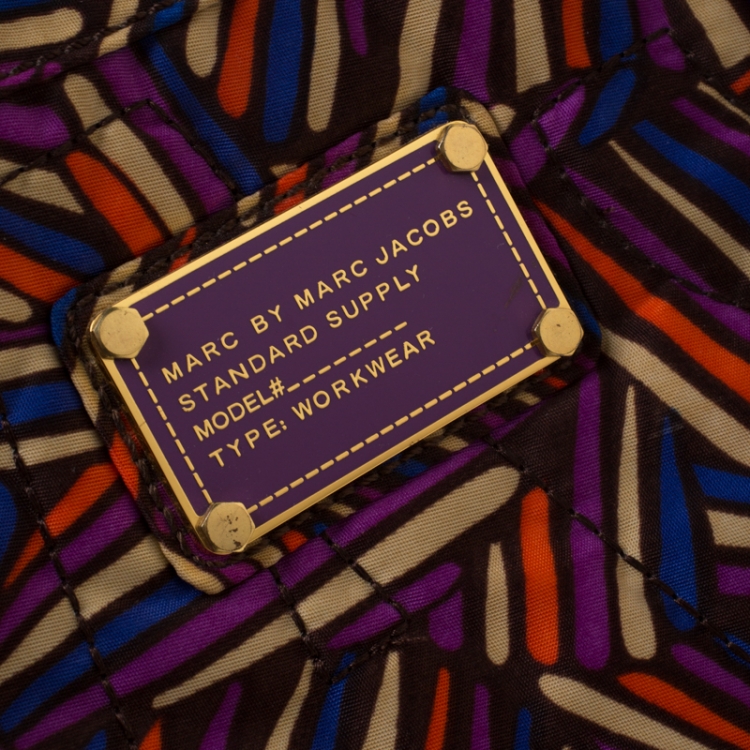 Pre Owned Marc by Marc Jacobs Multicolore Quilted Nylon Laptop Bag