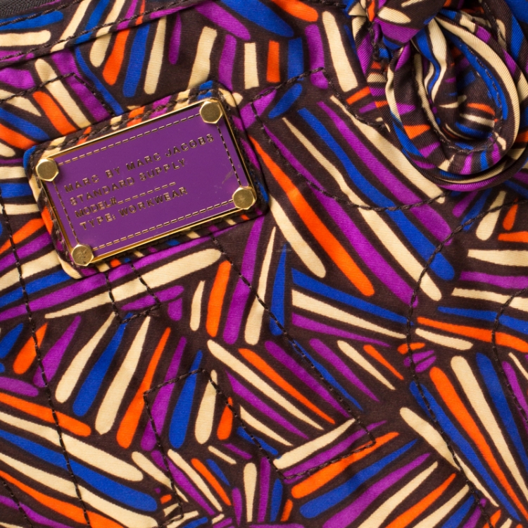 Pre Owned Marc by Marc Jacobs Multicolore Quilted Nylon Laptop Bag
