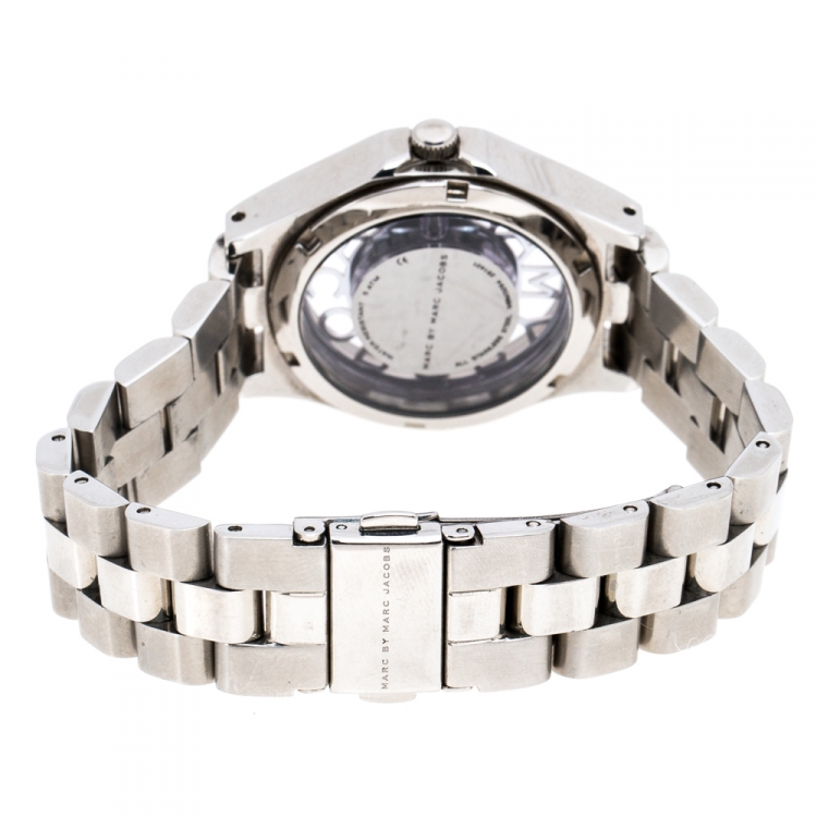 Pre Owned Marc by Marc Jacobs Silver Stainless Steel Skeleton MBM3294 Women's Wriswatch 32MM