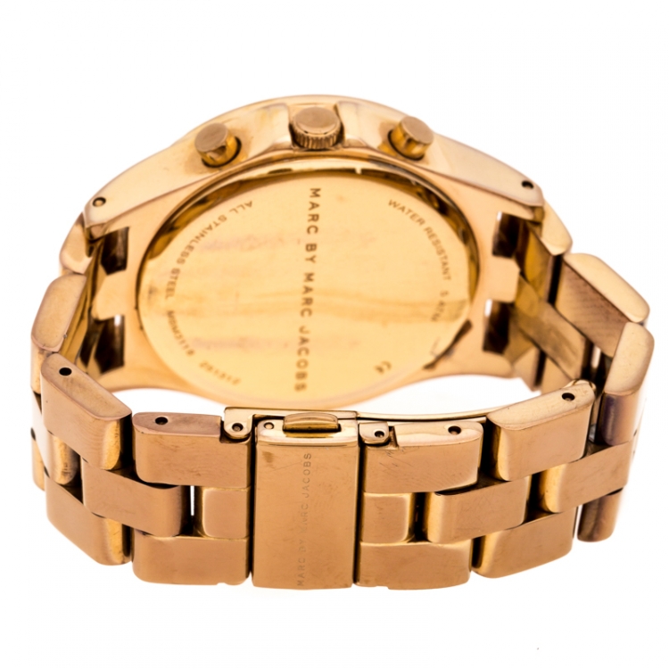 Pre Owned Marc by Marc Jacobs Rose Gold Plated Henry MBM3118 Women's Wristwatch 38 mm