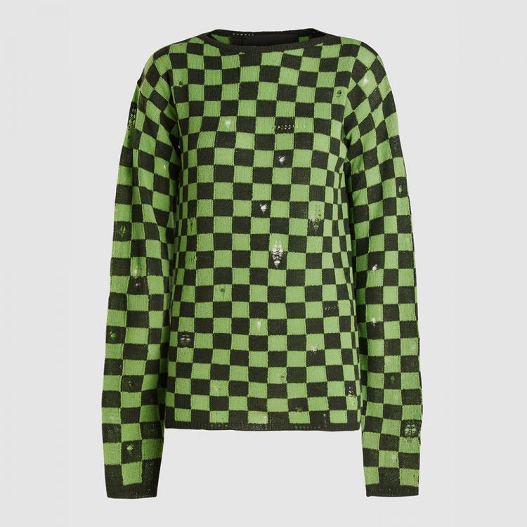 Marc Jacobs Green Check Long Sleeve Grunge Jumper S Marc Jacobs | TLC