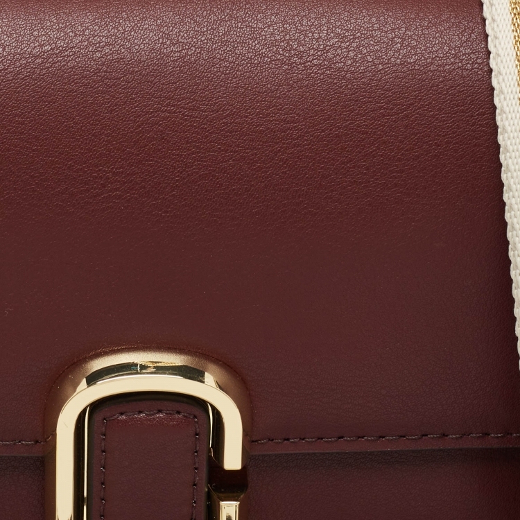 Pre Owned Marc Jacobs Burgundy Leather The J Marc Shoulder Bag