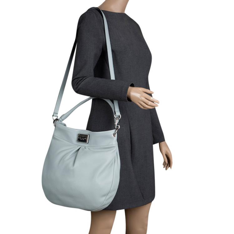 Pre Owned Marc Jacobs Ice Blue Leather Classic Hobo