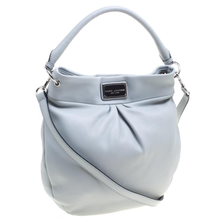 Pre Owned Marc Jacobs Ice Blue Leather Classic Hobo