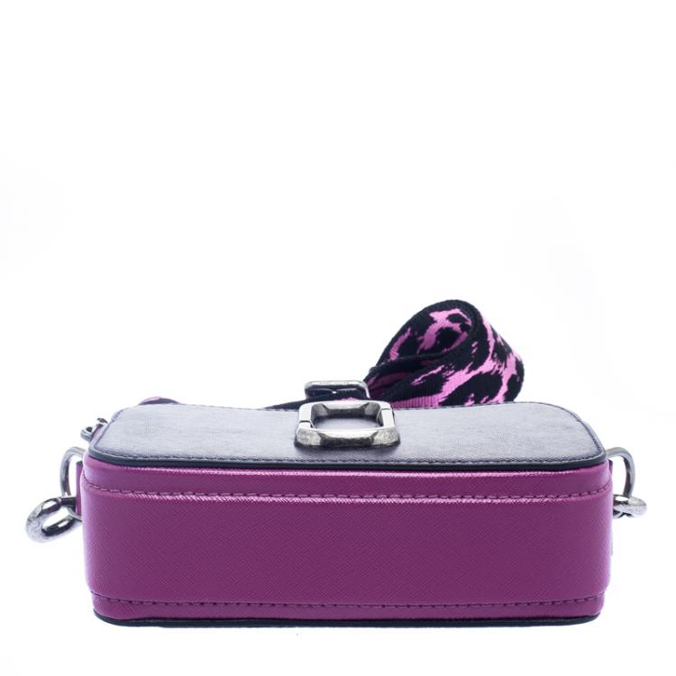 Pre Owned Marc Jacobs Nightshade Leather Small Snapshot Camera Bag