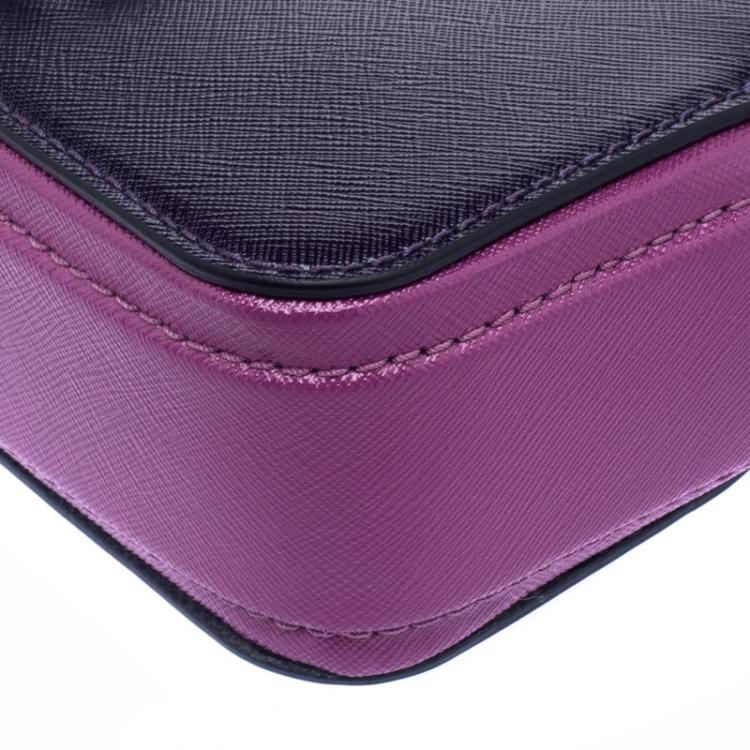 Pre Owned Marc Jacobs Nightshade Leather Small Snapshot Camera Bag