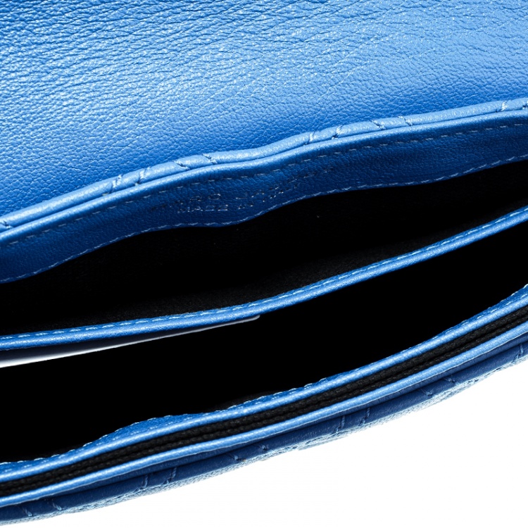 Pre Owned Marc Jacobs Blue Quilted Leather Day To Night Single Crossbody Bag