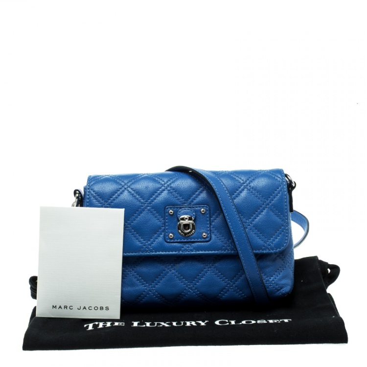 Pre Owned Marc Jacobs Blue Quilted Leather Day To Night Single Crossbody Bag