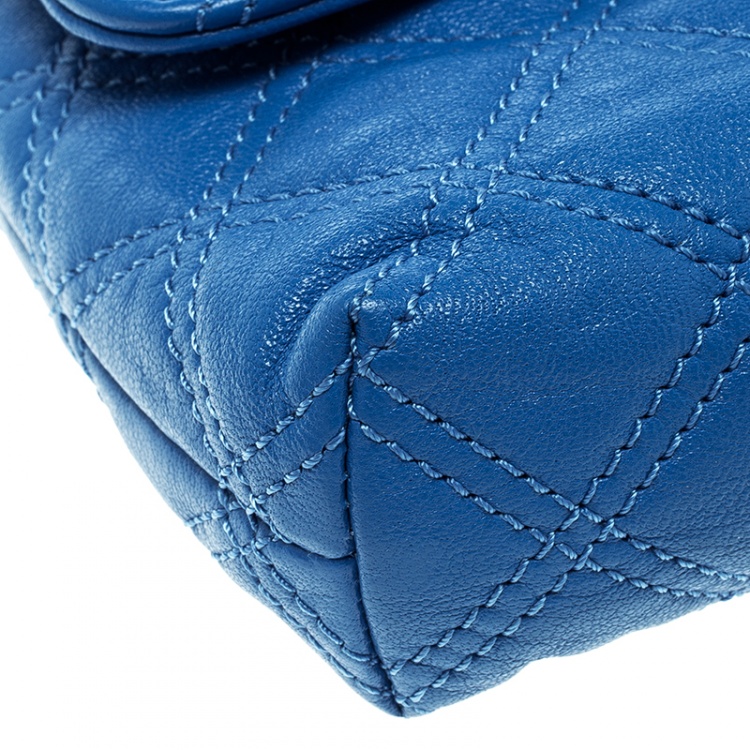 Pre Owned Marc Jacobs Blue Quilted Leather Day To Night Single Crossbody Bag