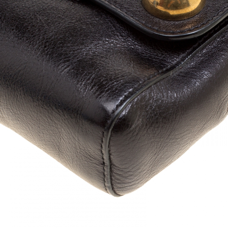 Pre Owned Marc Jacobs Black Leather Small Studded Gotham Shoulder Bag