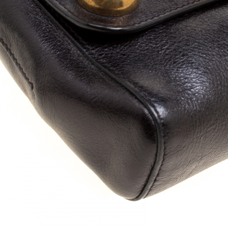 Pre Owned Marc Jacobs Black Leather Small Studded Gotham Shoulder Bag