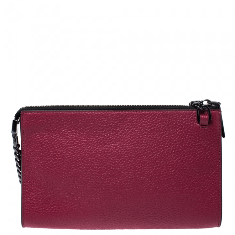 Pre Owned Marc Jacobs Raspberry Leather Small Gotham Crossbody Bag