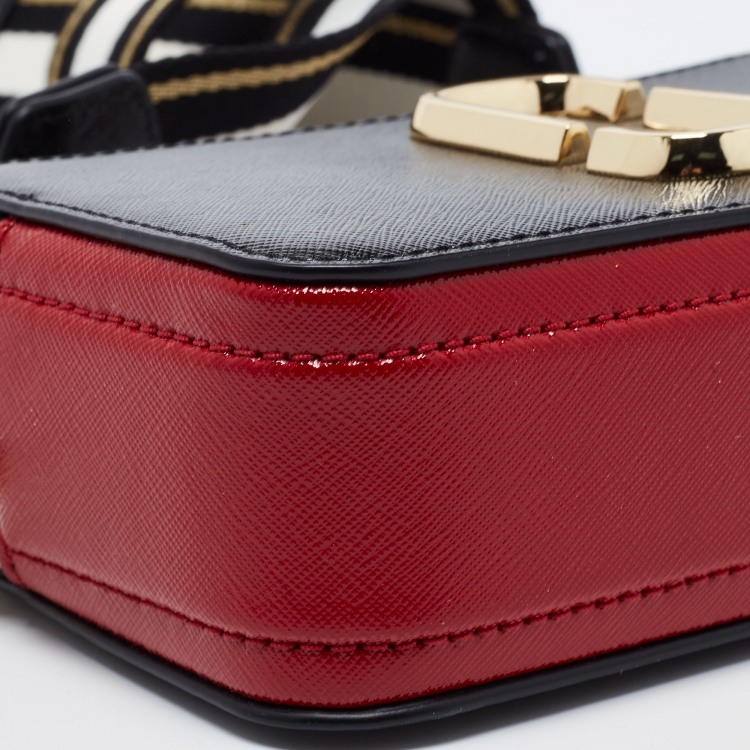 Pre Owned Marc Jacobs Black/Brown Leather Snapshot Camera Crossbody Bag