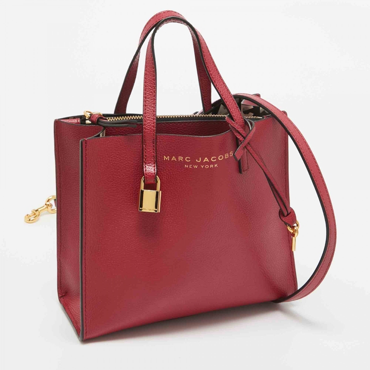 Pre Owned Marc Jacobs Fuchsia Leather Mini Grind Tote
