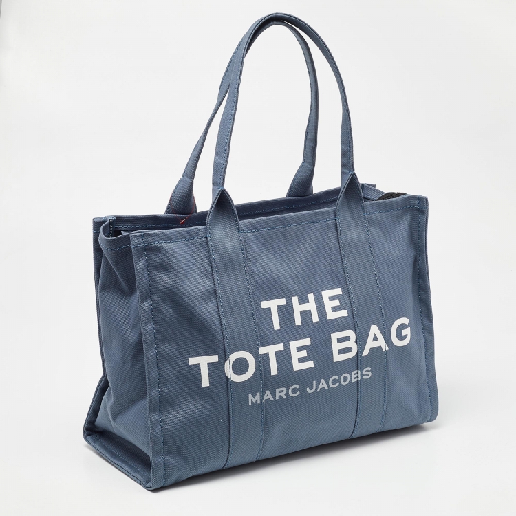 Pre Owned Marc Jacobs Blue Canvas Large The Tote Bag 