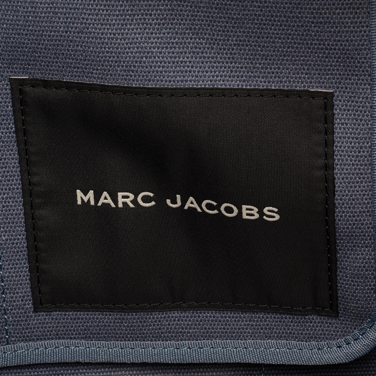 Pre Owned Marc Jacobs Blue Canvas Large The Tote Bag 
