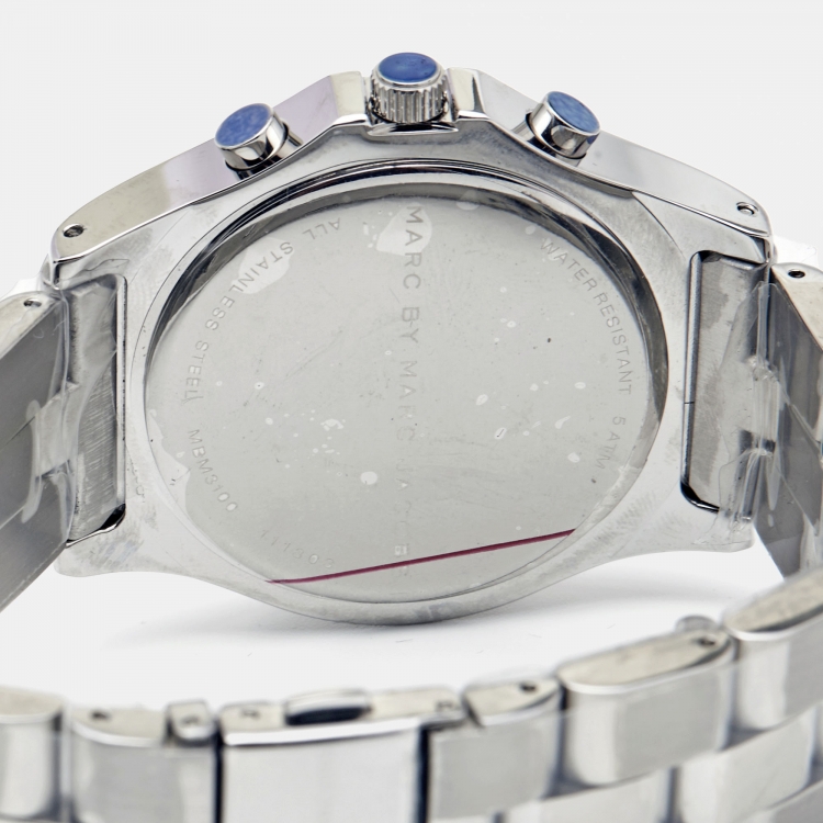Pre Owned  Marc By Marc Jacobs Silver Stainless Steel Blade MBM3100 Women's Wristwatch 41 mm