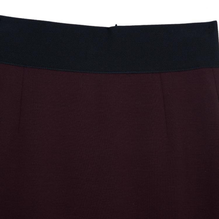 مملوكة مسبقًا Marc Jacobs Burgundy High Waist Wool Skirt S