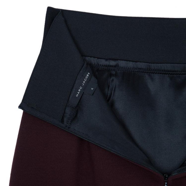 مملوكة مسبقًا Marc Jacobs Burgundy High Waist Wool Skirt S