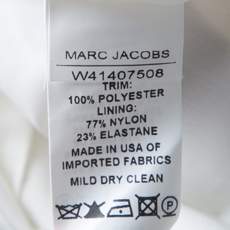Pre Owned Marc Jacobs Leaf Printed Embroidered Short Sleeve Maxi Dress M