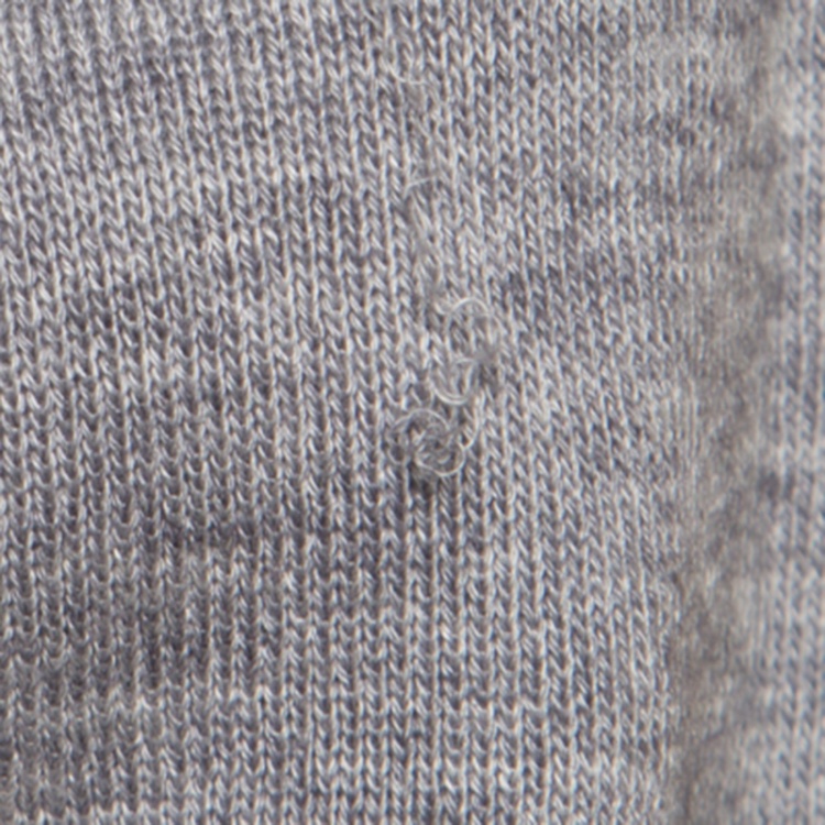 Pre Owned Marc Jacobs Grey Contrast Crochet Collar Detail Sweatshirt S