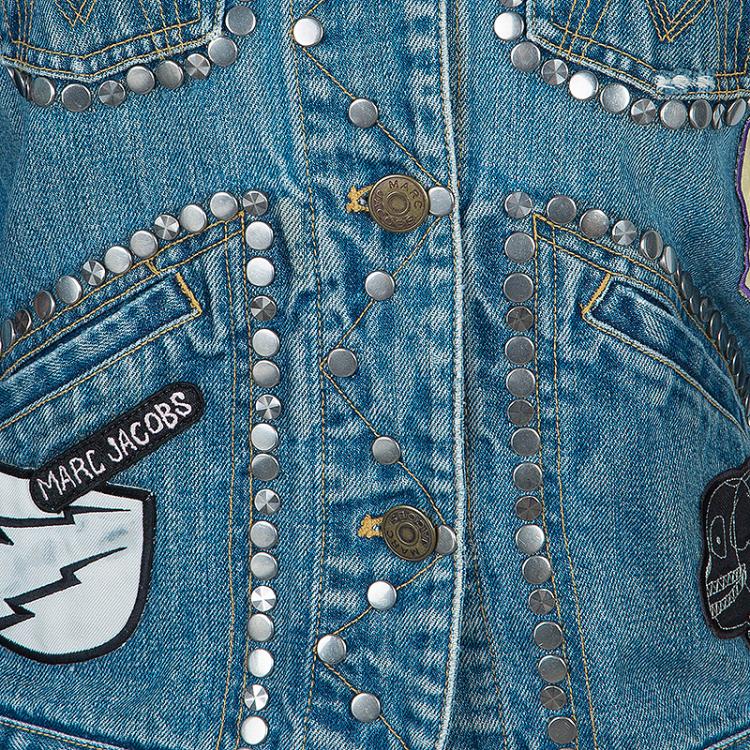 Pre Owned Marc Jacobs Studded Denim Jacket M