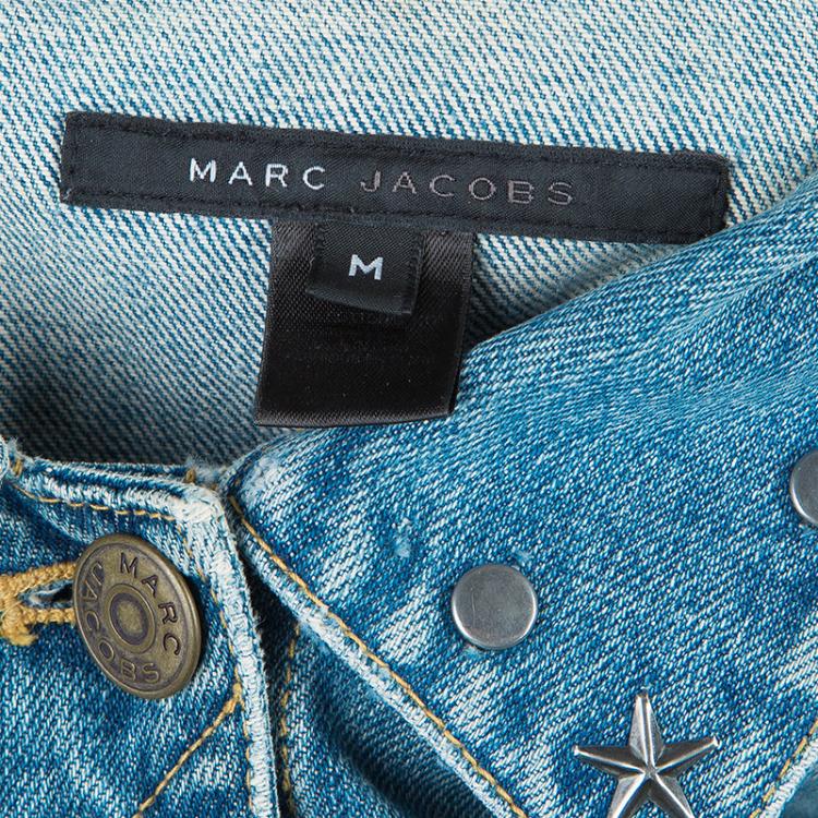 Pre Owned Marc Jacobs Studded Denim Jacket M
