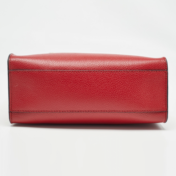 Pre Owned Marc Jacobs Red Leather Mini Grind Tote