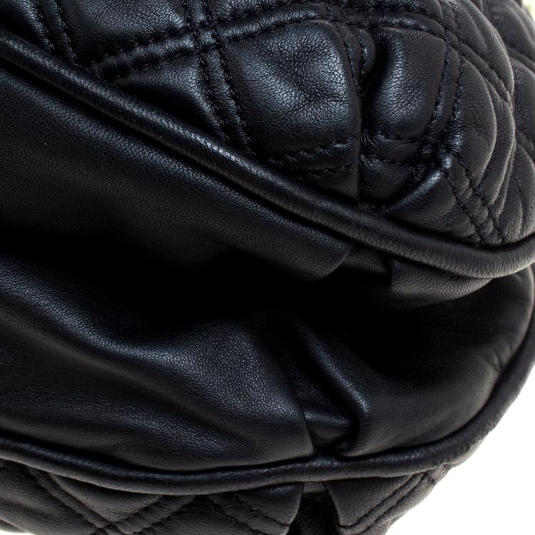 Pre Owned Marc Jacobs Black Quilted Leather Cecilia Satchel
