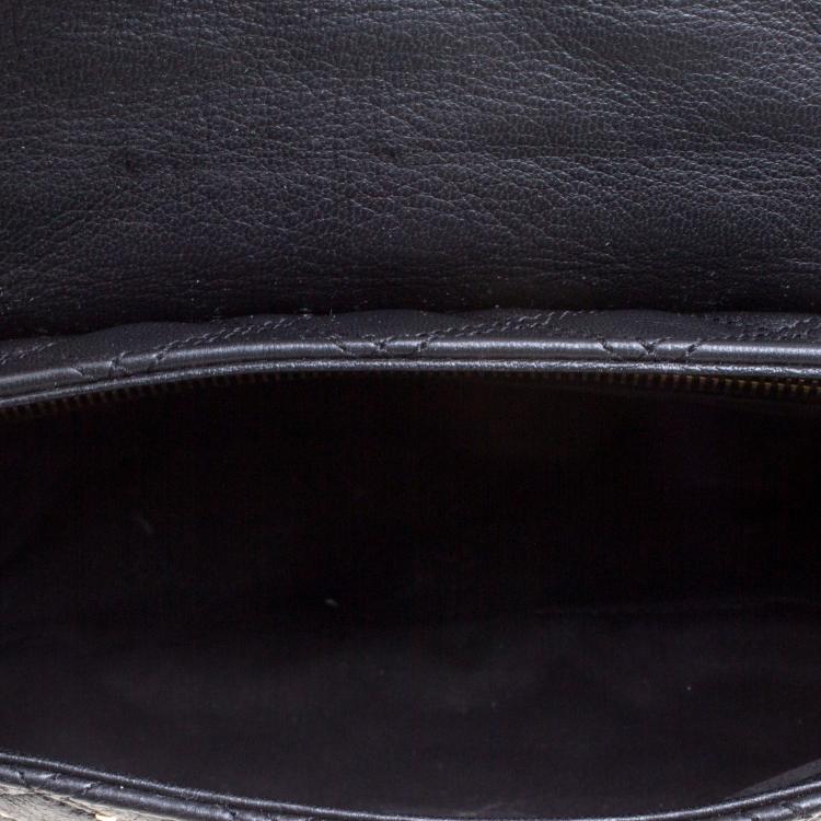 Pre Owned Marc Jacobs Black Leather Stardust Beat Shoulder Bag