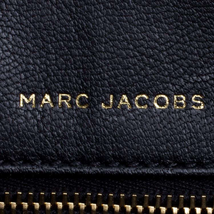 Pre Owned Marc Jacobs Black Leather Stardust Beat Shoulder Bag