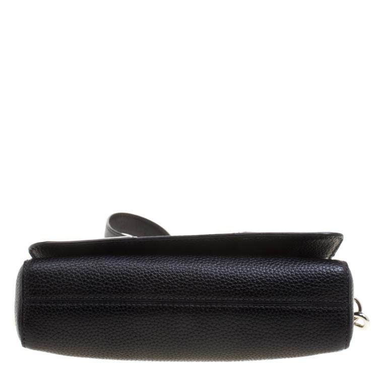 Pre Owned Marc Jacobs Black Leather Small Haze Shoulder Bag