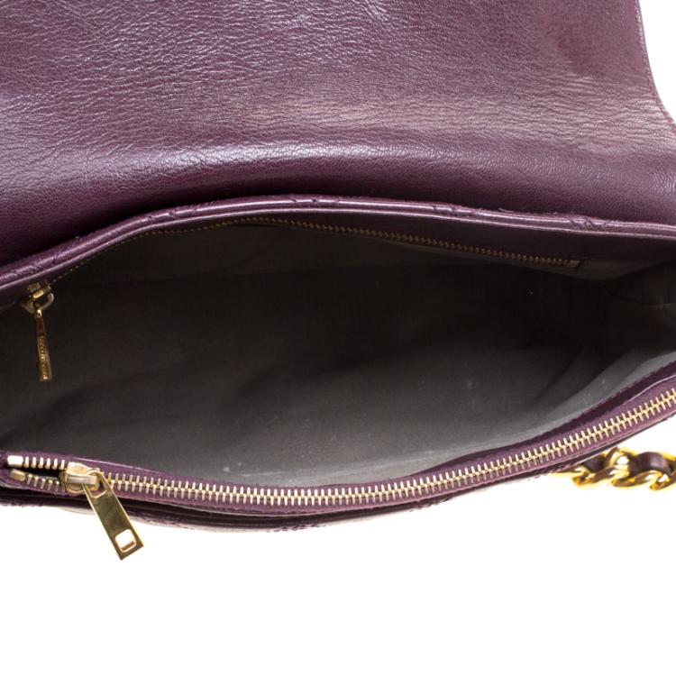 Pre Owned Marc Jacobs Burgundy Quilted Leather Shoulder Bag