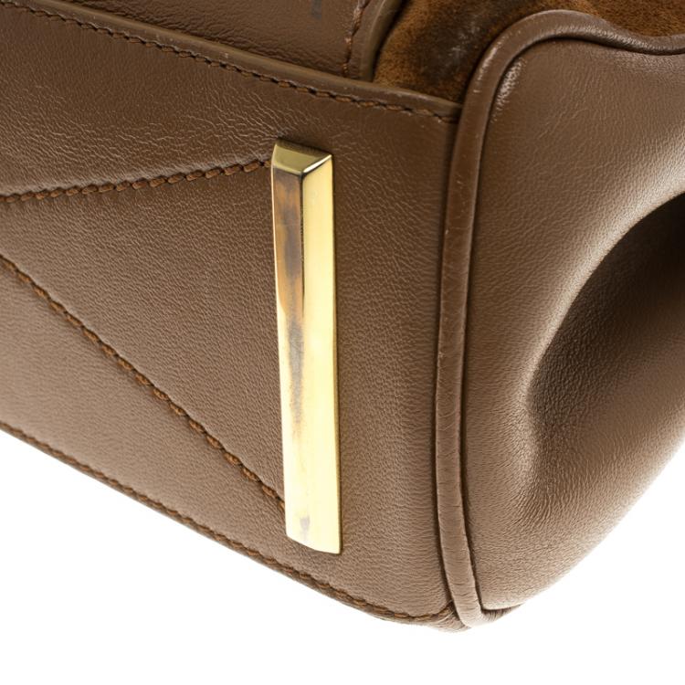 Pre Owned Marc Jacobs Brown Leather Metropolitan Top Handle Bag