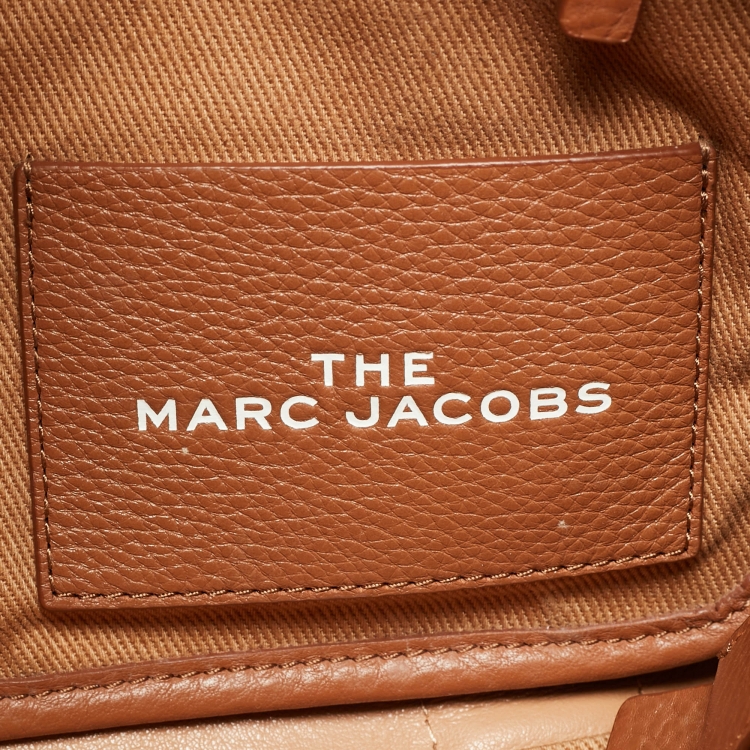 Pre Owned Marc Jacobs The Tote Medium Brown Leather Bag