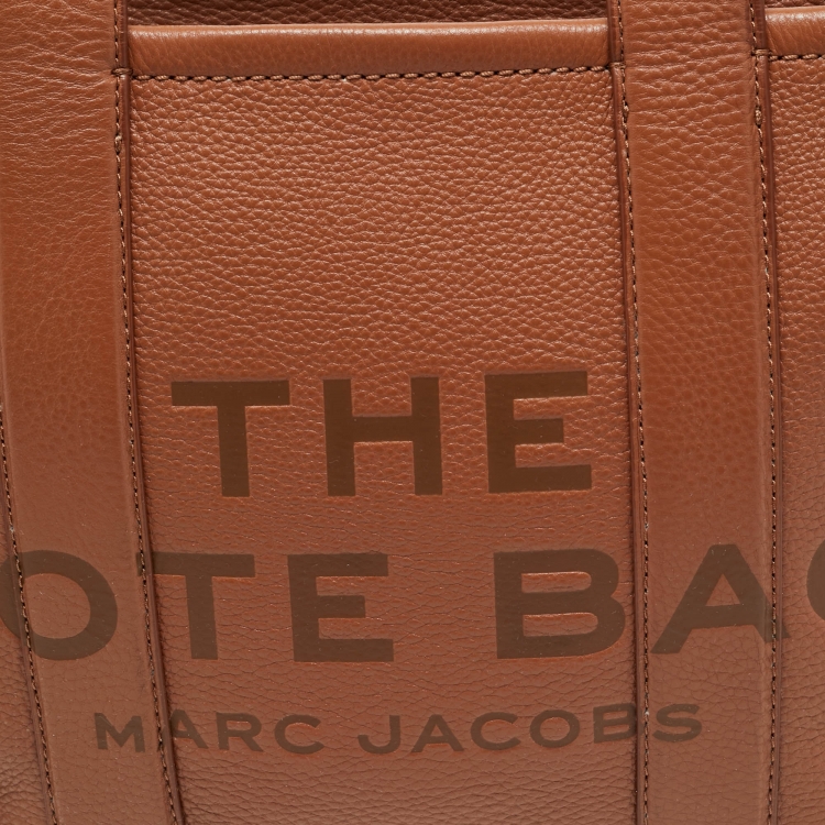 Pre Owned Marc Jacobs The Tote Medium Brown Leather Bag